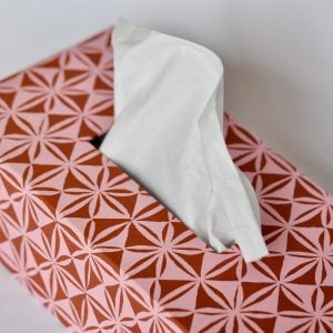 An Oblong TIssue Box Cover in Windmill Nougat