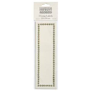 Cambridge Imprint Long Labels in Dark Olive
