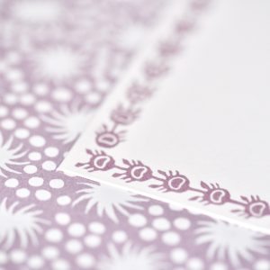 Closeup on Cambridge Imprint Long Labels in Cupboard Pink