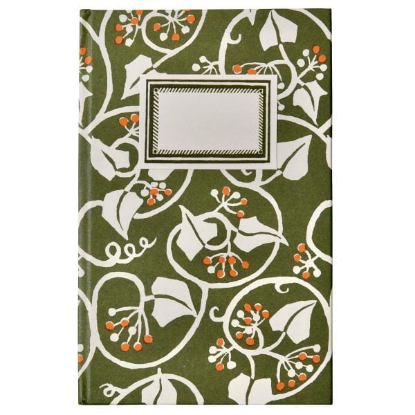 Hardback Notebook Ivy Swamp Green and Orange