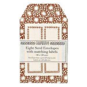 A Packet of Eight Seed Envelopes in Animalcules Cocoa with Matching Labels