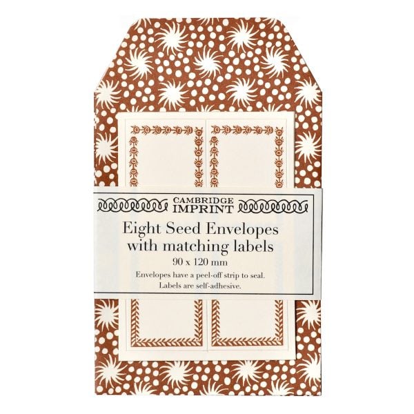 A Packet of Eight Seed Envelopes in Animalcules Cocoa with Matching Labels