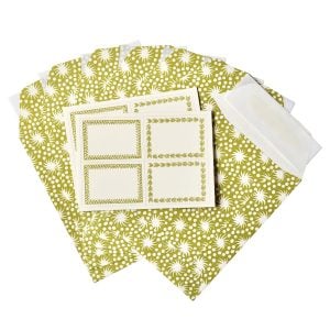 A Packet of Eight Seed Envelopes in Animalcules Bawden Green with Matching Labels