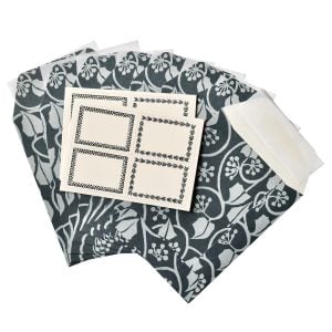 A Packet of Eight Seed Envelopes in Small Ivy Stripe Blackthorn with Matching Labels