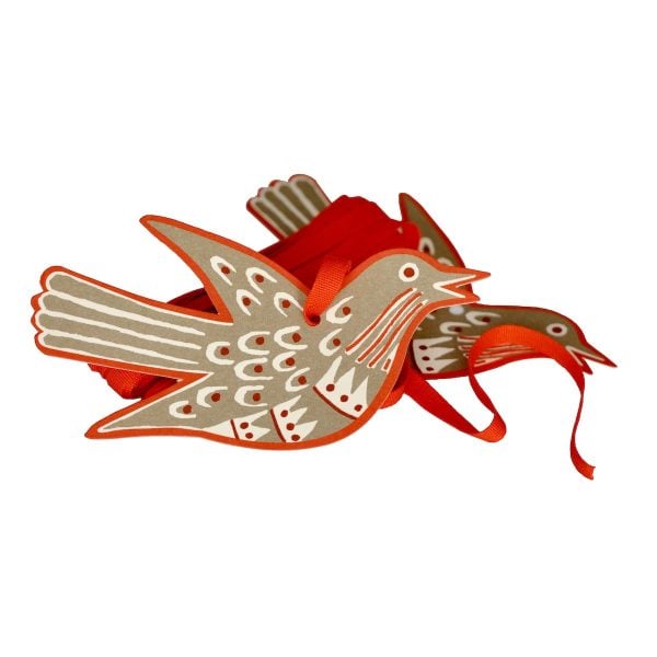 Songbird Gift Tags in Rosehip