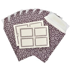 A Packet of Eight Seed Envelopes in Small Pear Halves Elderberry with Matching Labels