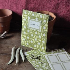 A Packet of Eight Seed Envelopes in Animalcules Bawden Green with Matching Labels