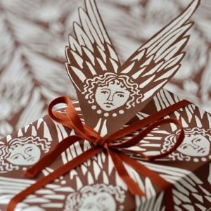 Suffolk Angels Gift Tags in Cocoa