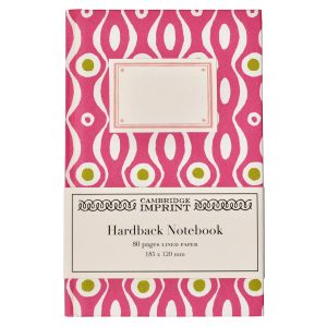 Lined Hardback Notebook in Persephone Shocking Pink and Lettuce