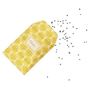 A Packet of Eight Seed Envelopes in Selvedge Mustard with Matching Labels