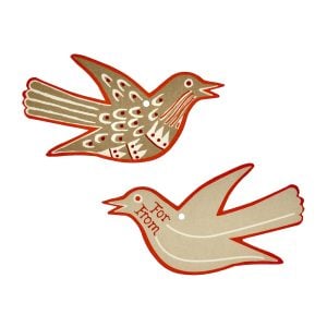 Songbird Gift Tags in Rosehip