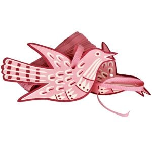 5 Fancy Songbird Gift Tags in Bramble
