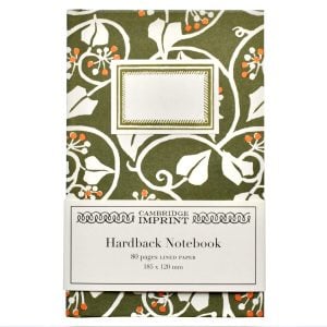 Lined Hardback Notebook Ivy Swamp Green and Orange