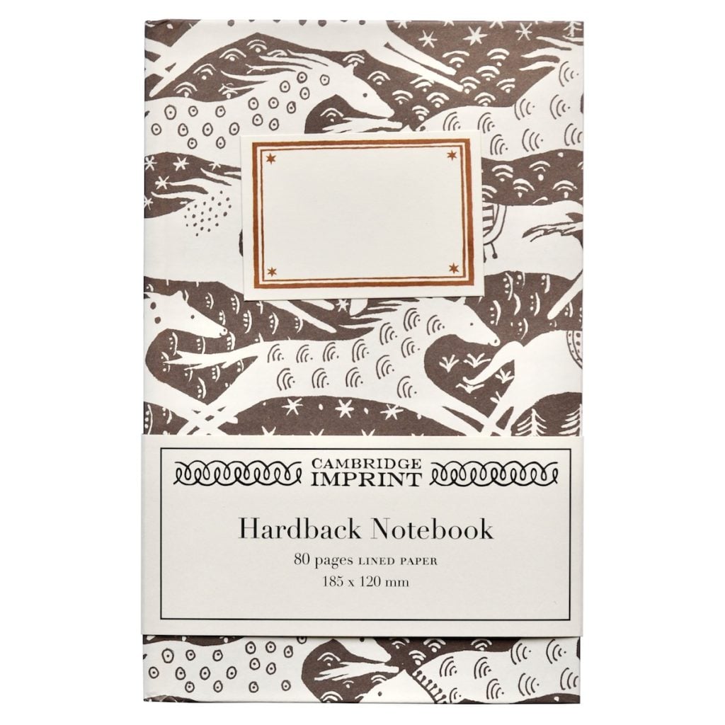 Hardback Notebook Horses Chocolate (Lined) - Cambridge Imprint