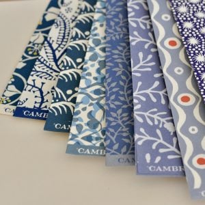 an assortment of patterned papers
