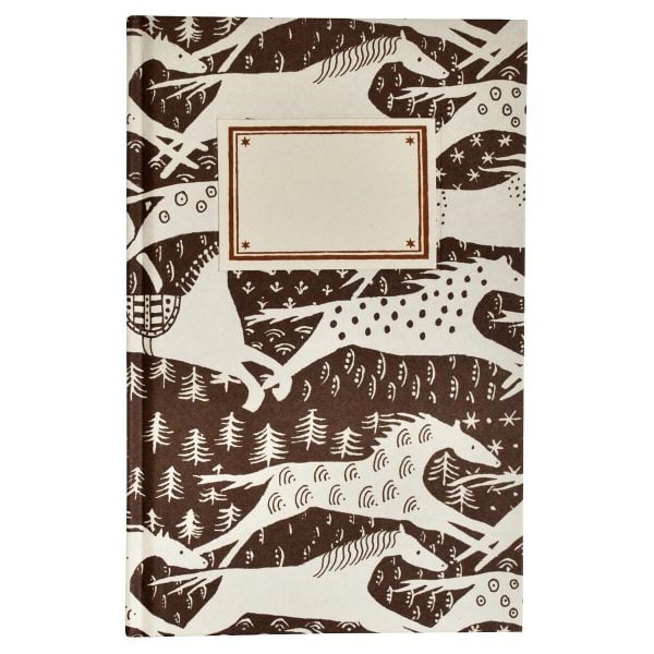 Hardback Notebook Horses Chocolate (Lined) - Cambridge Imprint