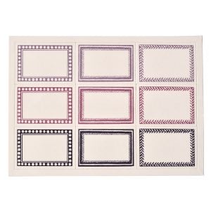 Packet of 18 Small Self-Adhesive Labels in Purple