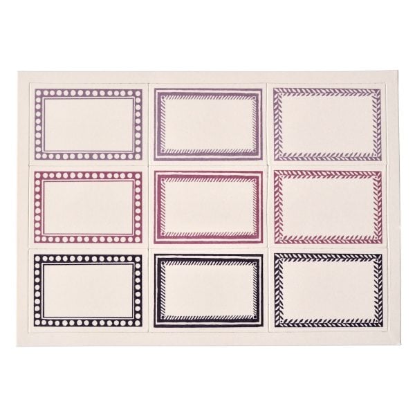 Packet of 18 Small Self-Adhesive Labels in Purple