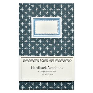 Lined Hardback Notebook Little Stars Petrol by Cambridge Imprint