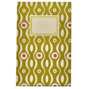 Hardback Notebook Persephone Bright Olive and Cool Pink (Lined)