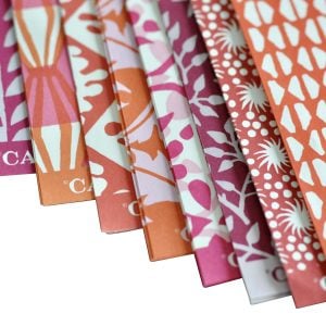 an assortment of patterned papers