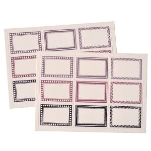 Packet of 18 Small Self-Adhesive Labels in Purple