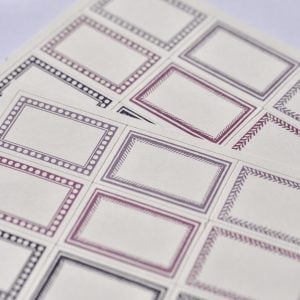 Packet of 18 Small Self-Adhesive Labels in Purple