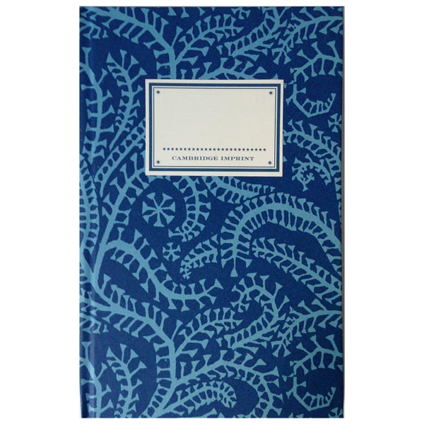 Cambridge Imprint Hardback Notebook Seaweed Paisley cyanotype